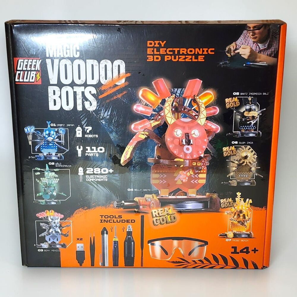 STEM Robotics Electronics Soldering Kit Build 7 DIY Robots Geeek Club NEW